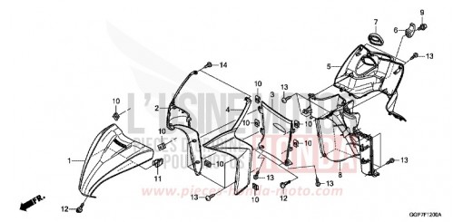 FRONT COVER/INNER COVER (NSC50/MPD/WH) NSC50E de 2014